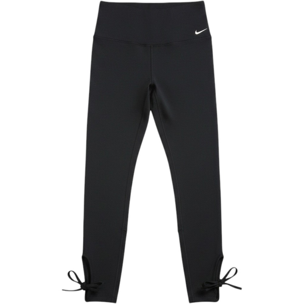 Nike Leggings Womens M Black Excellent Dri-FIT Ribbed Ankle Tie High Rise Cutout
